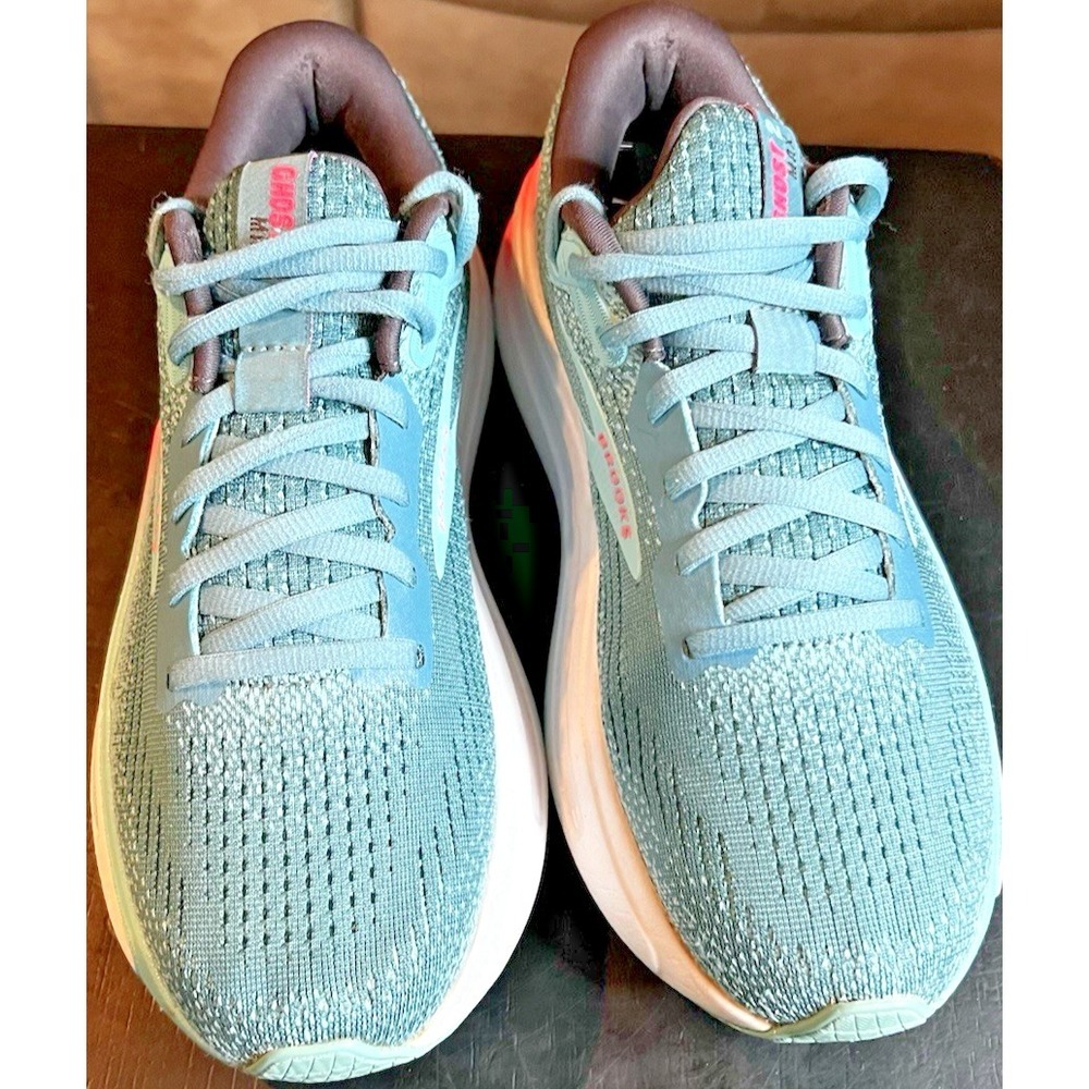 Brooks Ghost Max 2  Teal/Pink Women's Size 7 Athletic Running Shoes  1204201B475 - Picture 4 of 10